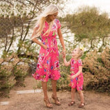 Mommy & Me Lace Splice Floral Dress - BabyBloomPlace