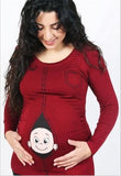 Maternity Cartoon t-shirt piece - BabyBloomPlace