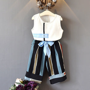 Girl Boutique 2pc Top and Bow Wide Pants - BabyBloomPlace