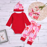 Daddy's little Valentine Romper Pants & Hat Set - BabyBloomPlace