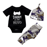 'Daddy is my hero' 3 pcs Camo Set - BabyBloomPlace