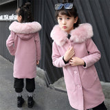 Pinky Girls Winter Wool Coat - BabyBloomPlace