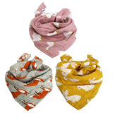 3pcs/lot Organic Cotton Gauze Baby Bibs - BabyBloomPlace