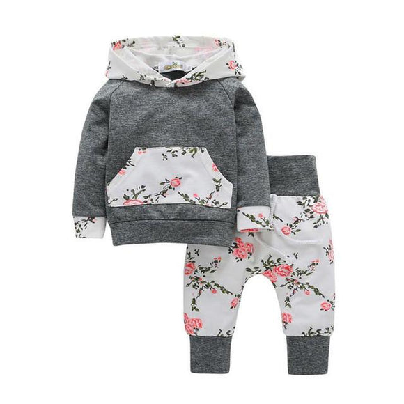 Unisex Hoodie 2 piece Outfit - BabyBloomPlace