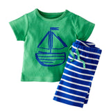 2 pcs Stripped Clothing Set - BabyBloomPlace