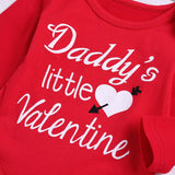 Daddy's little Valentine Romper Pants & Hat Set - BabyBloomPlace