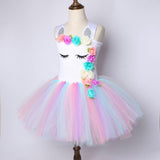 Girls Unicorn Rainbow Dress - BabyBloomPlace