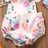 Floral Ruffled Baby Romper Set - BabyBloomPlace