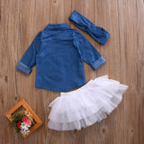 Denim & Tutu 3pcs Outfit Set - BabyBloomPlace