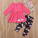 2pc Unicorn Girls Clothing Sets - BabyBloomPlace