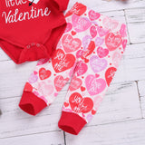 Daddy's little Valentine Romper Pants & Hat Set - BabyBloomPlace