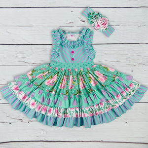 Jade knitted Princess dress - BabyBloomPlace