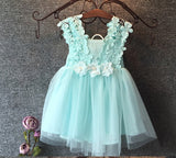 Pearl Lace Flower Sundress Gown - BabyBloomPlace