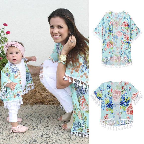 Mommy & Me Boho Style Kimono - BabyBloomPlace