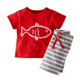 2 pcs Stripped Clothing Set - BabyBloomPlace