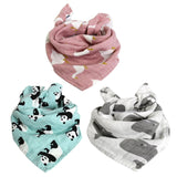 3pcs/lot Organic Cotton Gauze Baby Bibs - BabyBloomPlace