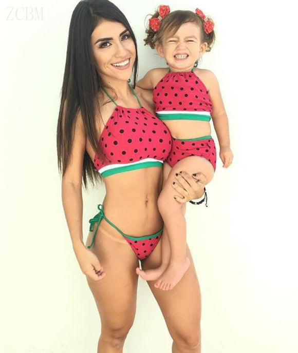 Mommy & Me Watermelon Swimsuit - BabyBloomPlace