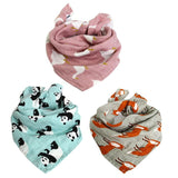 3pcs/lot Organic Cotton Gauze Baby Bibs - BabyBloomPlace