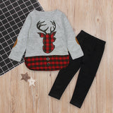 2 piece Holiday Deer Top and Pants - BabyBloomPlace