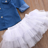 Denim & Tutu 3pcs Outfit Set - BabyBloomPlace