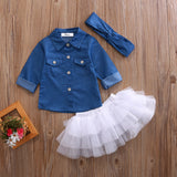 Denim & Tutu 3pcs Outfit Set - BabyBloomPlace