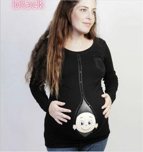 Maternity Cartoon t-shirt piece - BabyBloomPlace