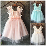 Pearl Lace Flower Sundress Gown - BabyBloomPlace