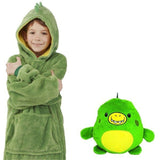 Huggle Pets Dinosaur Hoodie Bathrobe Fleece - BabyBloomPlace