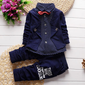 Polka Design Boy Suit - BabyBloomPlace