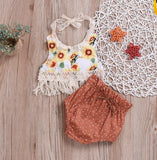 Summer Sunflower Tassel 2pc Outfit - BabyBloomPlace