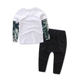 Trendy Boy Letter Tattoo Shirt and Pant Set - BabyBloomPlace