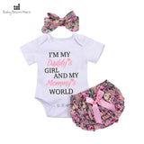 "Daddy's Girl & Mummy's World" Floral Set - BabyBloomPlace